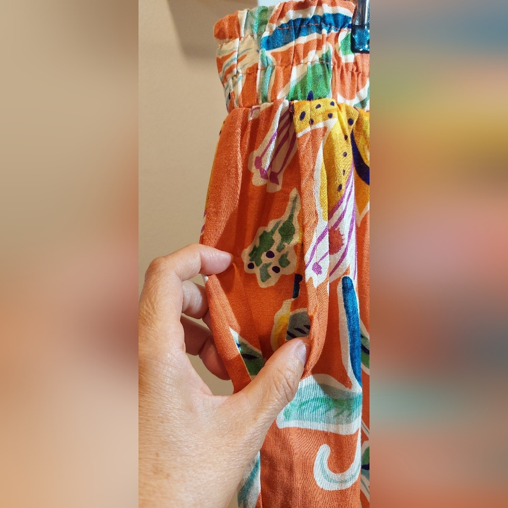 RACHEL Rachel Roy Orange Floral Maxi Pants - Picture 4 of 9
